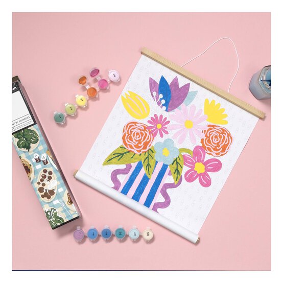 Bright Floral Paint by Numbers Canvas Roll image number 2
