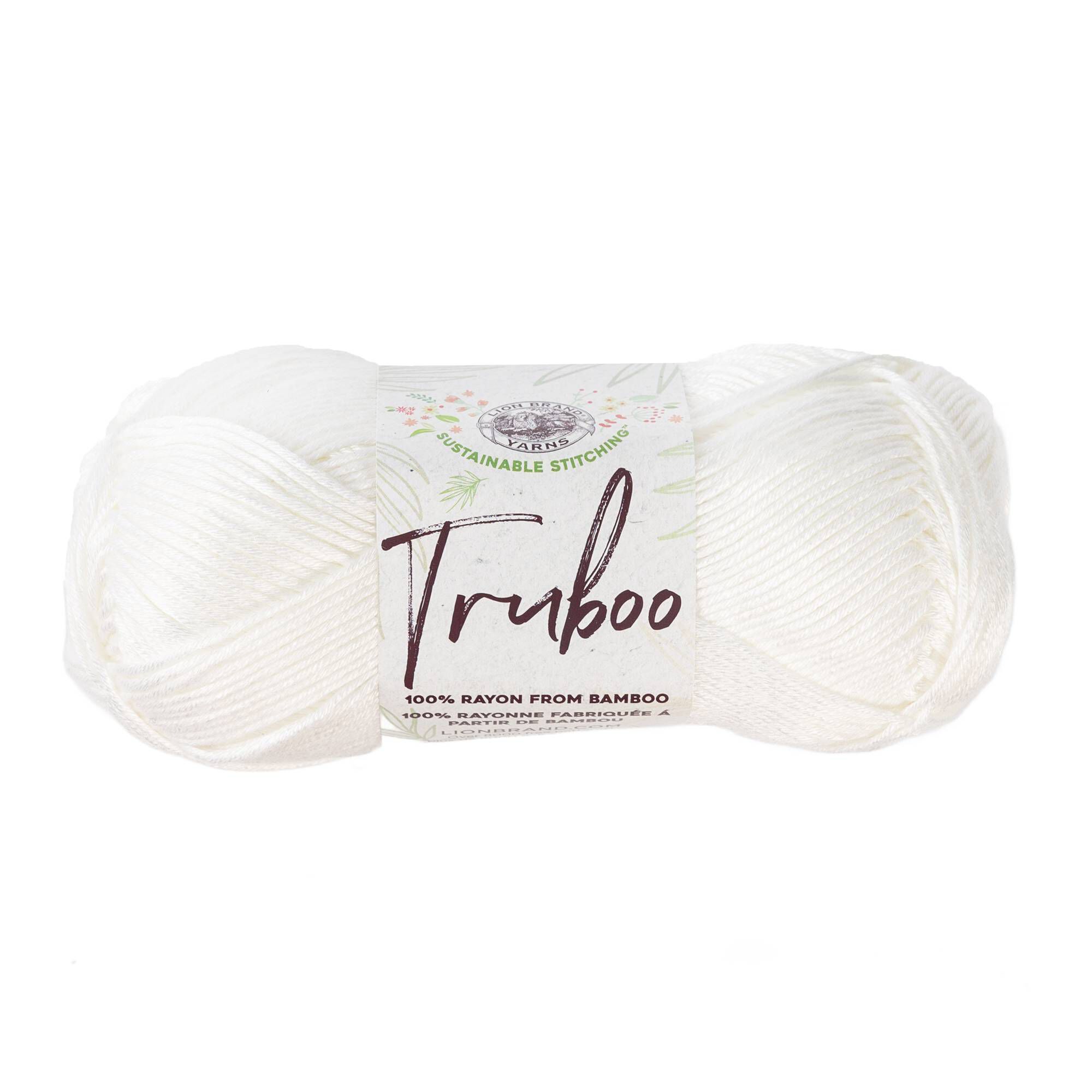 Lion Brand White Truboo Yarn 100g Hobbycraft