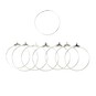 Silver Plated Hanging Hoops 35mm 8 Pack image number 2