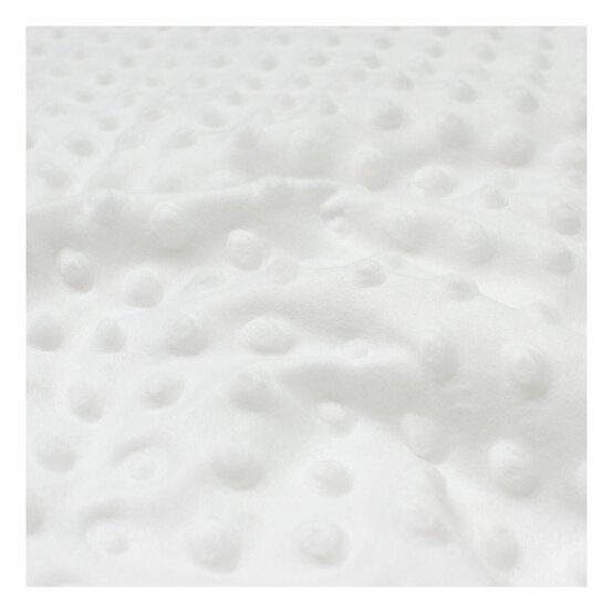 White Soft Dimple Fleece Fabric by the Metre image number 1