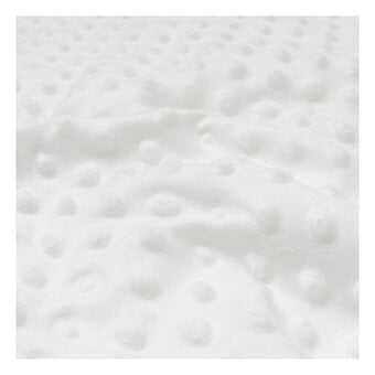 White Soft Dimple Fleece Fabric by the Metre