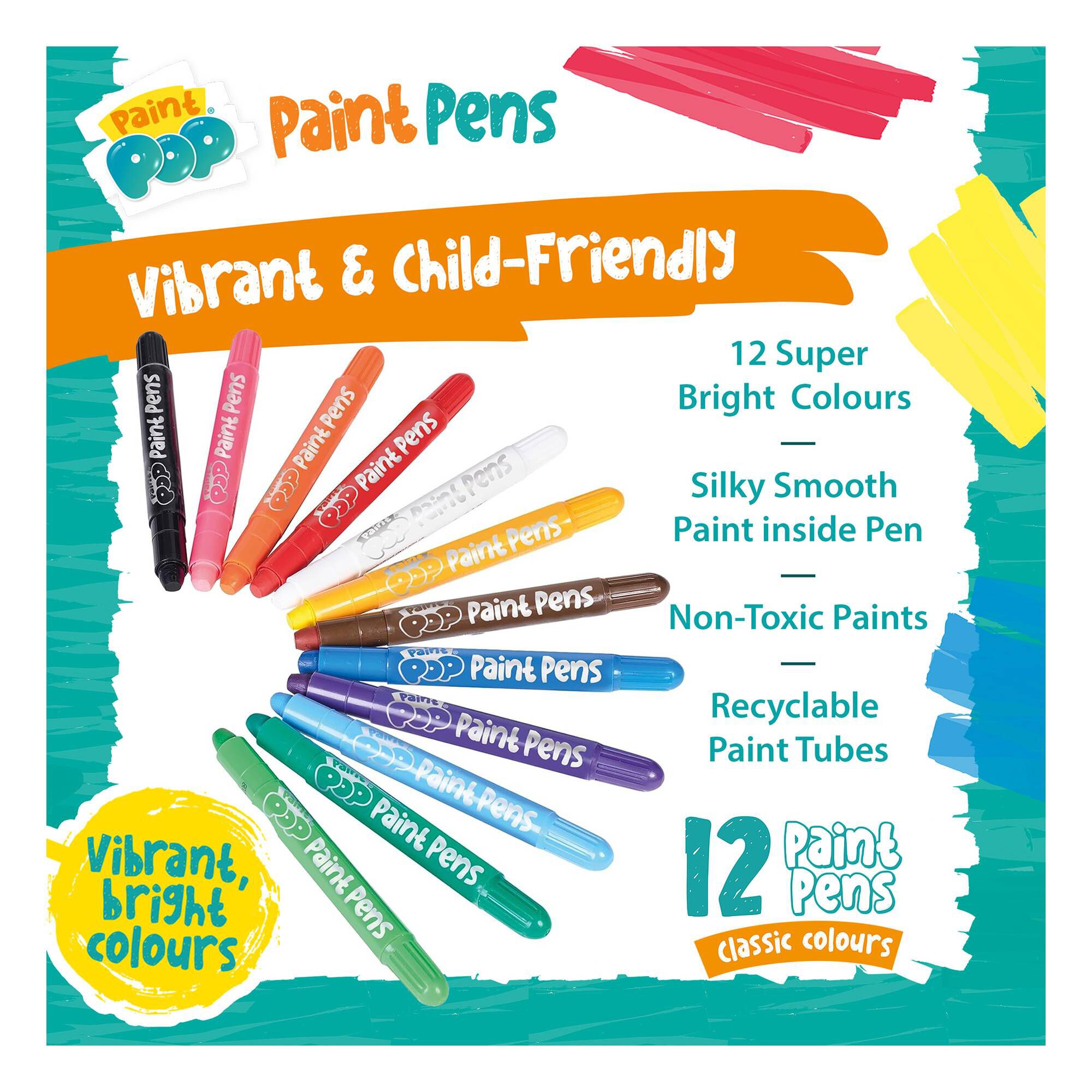 Paint Pop Paint Pens 12 Pack Hobbycraft