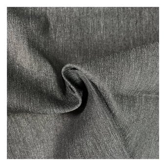 Black Cotton Stretch Denim Fabric by the Metre