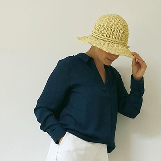 How to Crochet a Raffia Hat image number 1