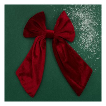 Red Velvet Bow Hair Clip 20cm