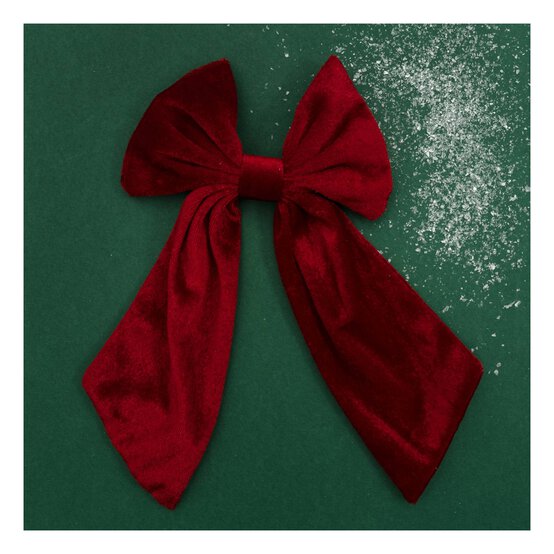 Red Velvet Bow Hair Clip 20cm image number 1