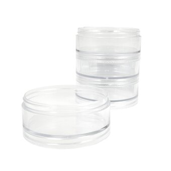 Clear Stackable Containers 70mm 4 Pack