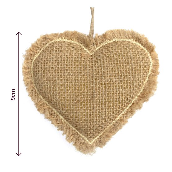 Hanging Jute Heart 9cm image number 4