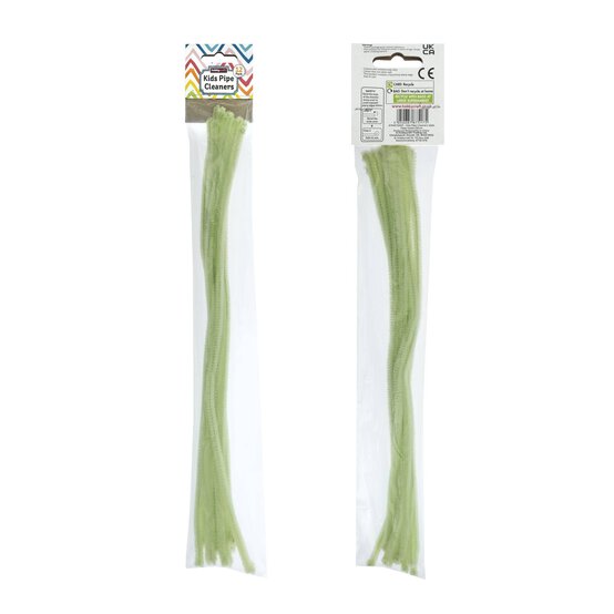 Pastel Green Pipe Cleaners 12 Pack image number 4