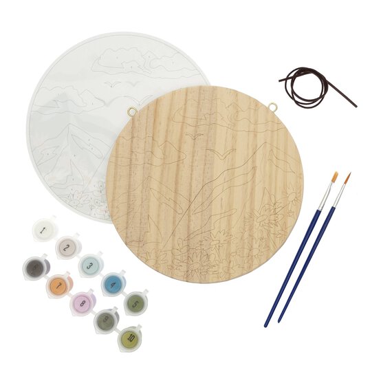Mountains Paint by Numbers on Wood image number 3