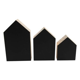 Chalkboard Wooden Houses 3 Pack