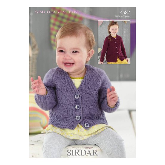 Sirdar Snuggly DK Girls Cardigan Digital Pattern 4582 image number 1