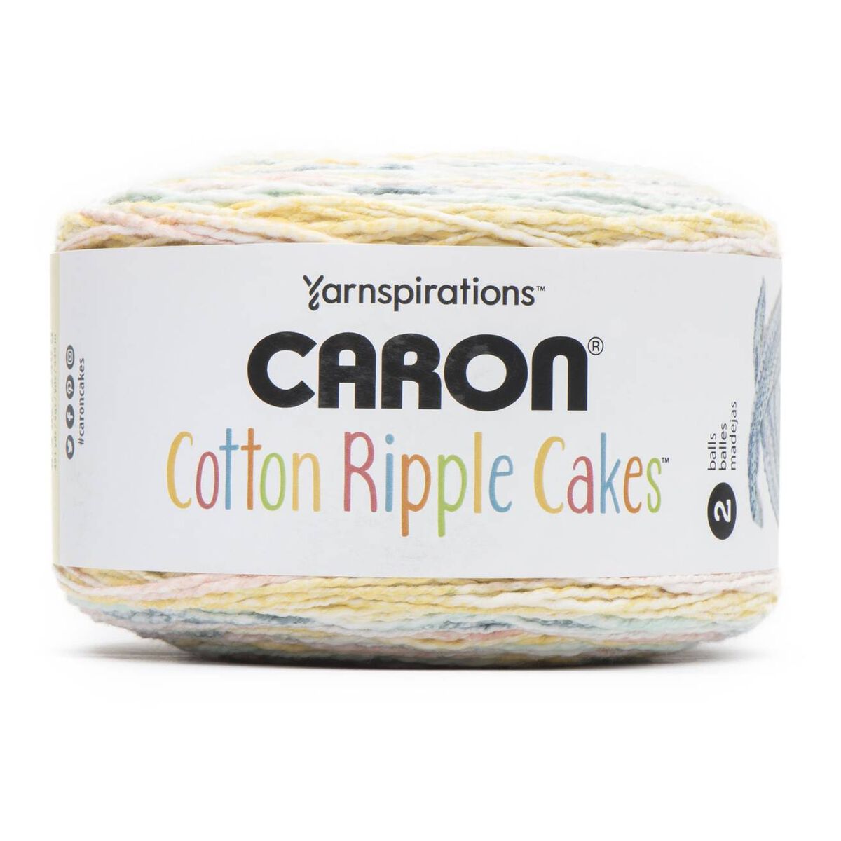 Caron Wildflowers Cotton Ripple Cakes Yarn 250g Hobbycraft