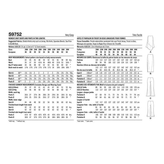 Simplicity Women's Skirts and Trousers  Sewing Pattern S9752 (W2 20W-28W) image number 2