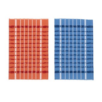 Doll&rsquo;s House Red and Blue Tea Towels 2 Pack
