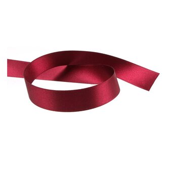 Wine Double-Faced Satin Ribbon 18mm x 5m image number 2