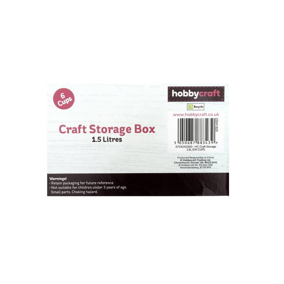 Craft Storage Box 6 Cups 1.5L image number 5