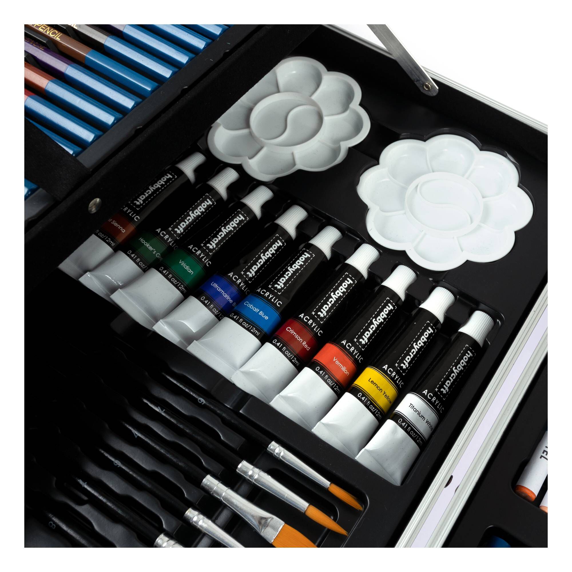 Black Mixed Media Art Set 126 Pieces Hobbycraft