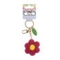 Pink Pom Pom Flower Keyring image number 4