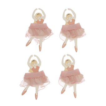 Pink Ballerina Card Toppers 4 Pack