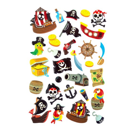 Pirate Puffy Stickers image number 1