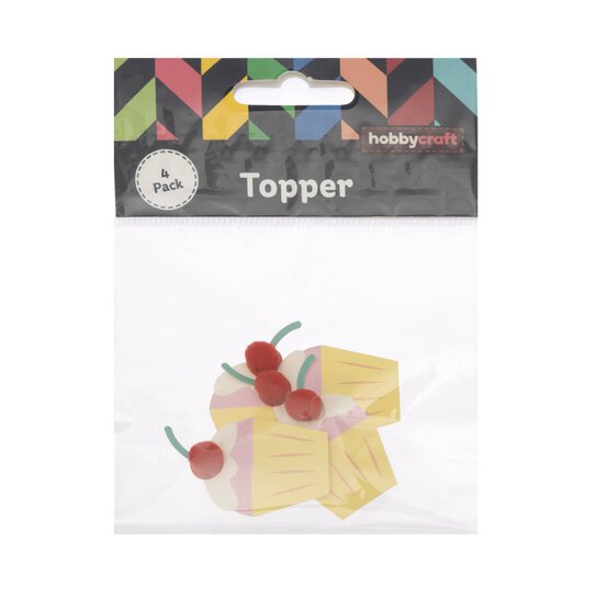 Cherry Cupcake Card Toppers 4 Pack  image number 4