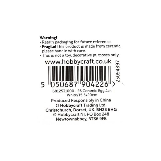 Ceramic Egg Jar 20cm image number 5