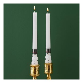 Snowman Taper Candles 2 Pack