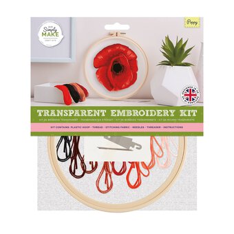 Poppy Transparent Embroidery Kit 