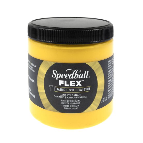 Speedball Flex Canary Yellow Fabric Screen Printing Ink 236ml  image number 1