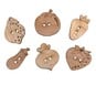 Trimits Wooden Fruit and Veg Buttons 6 Pieces image number 1
