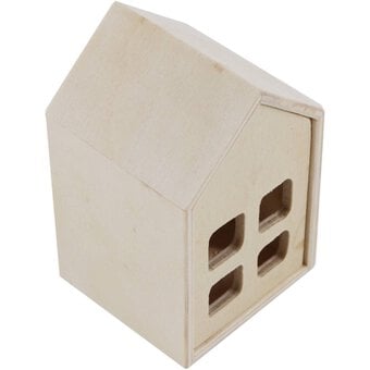 Wooden House with Small Drawer 11cm image number 3