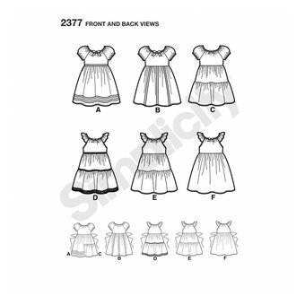 Simplicity Kids’ Dress Sewing Pattern 2377 (3-8)
