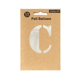 Silver Foil Letter C Balloon image number 3