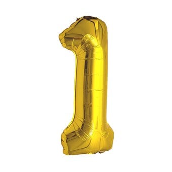 Extra Large Gold Foil Number 1 Balloon