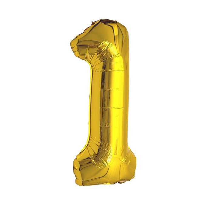 Extra Large Gold Foil Number 1 Balloon image number 1