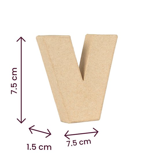 Lowercase Mini Mache Letter V image number 5