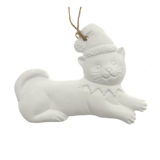 Hanging Ceramic Cat Decoration 11cm image number 2