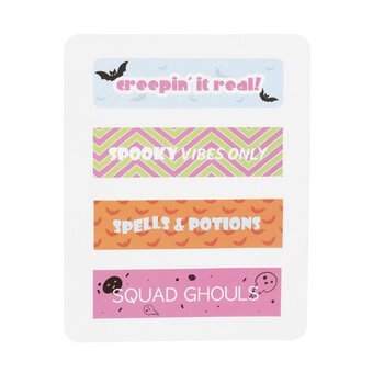 Halloween Sentiment Paper Stickers 4 Pack