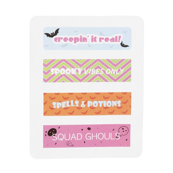 Halloween Sentiment Paper Stickers 4 Pack image number 1