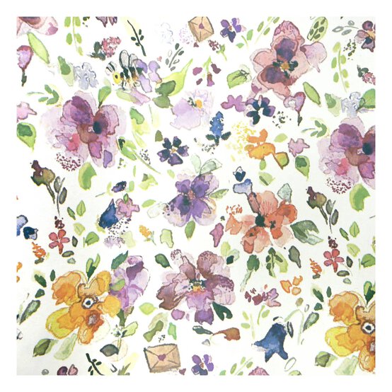 Artisan Floral Paper Roll 69cm x 2m image number 3