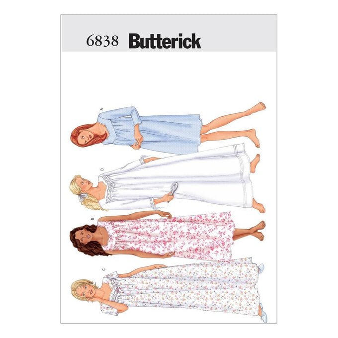 Butterick Petite Nightgown Sewing Pattern 6838 (L-XL) image number 1