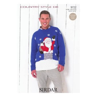 Sirdar Country Style DK Santa Claus Christmas Jumper Digital Pattern 9722