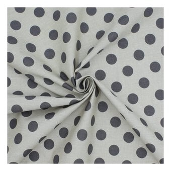 Charcoal Hometown Chambray Dots Fabric by the Metre
