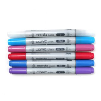 Copic Ciao Twin Tip Doodle Colouring Set 6 Pieces
