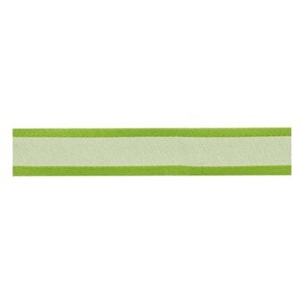 Lime Green Organza Satin Edged Ribbon 12mm x 5m