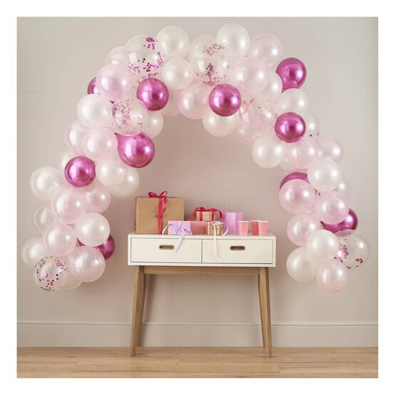 Create & Celebrate Pink Balloon Arch Kit image number 1