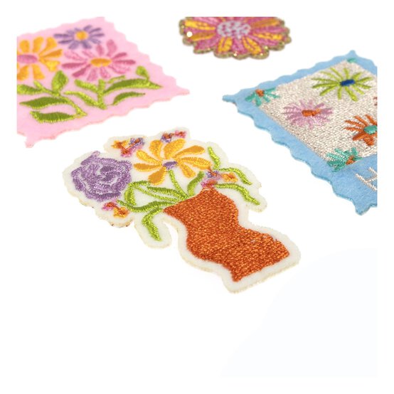 Floral Iron-On Patches 4 Pack image number 3