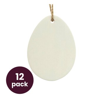 Hanging Ceramic Egg Decoration 12 Pack Bundle