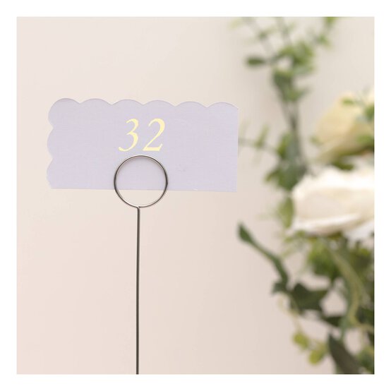 Silver Circle Card Holders 6 Pack image number 2